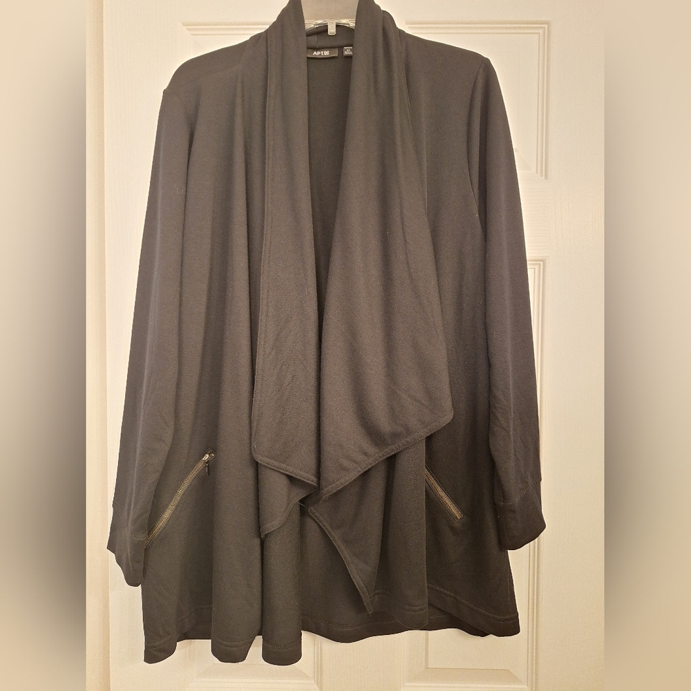 Apt. 9 Black Open Front Cardigan